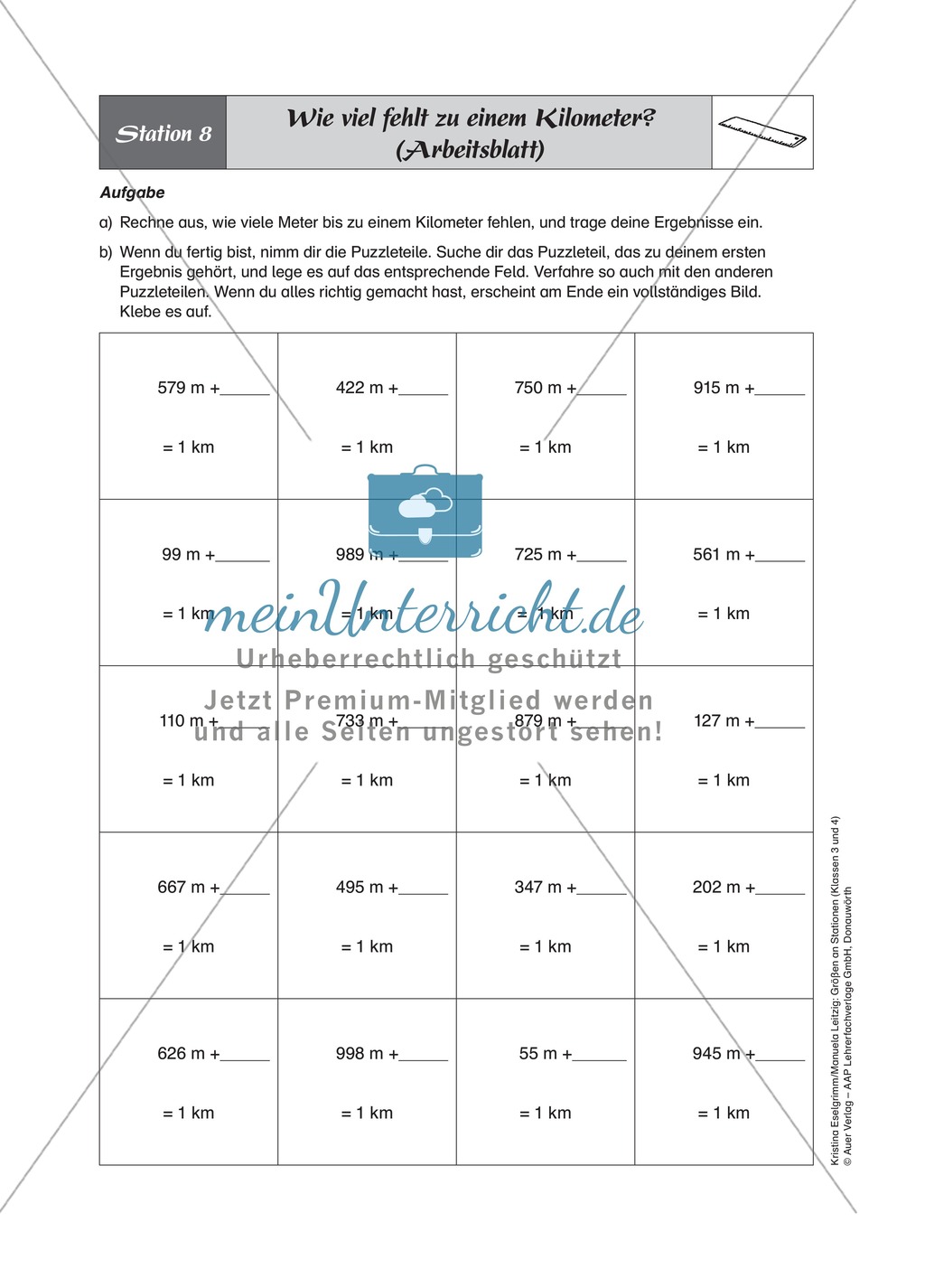 Stationenlernen zum Thema Längen Preview 10