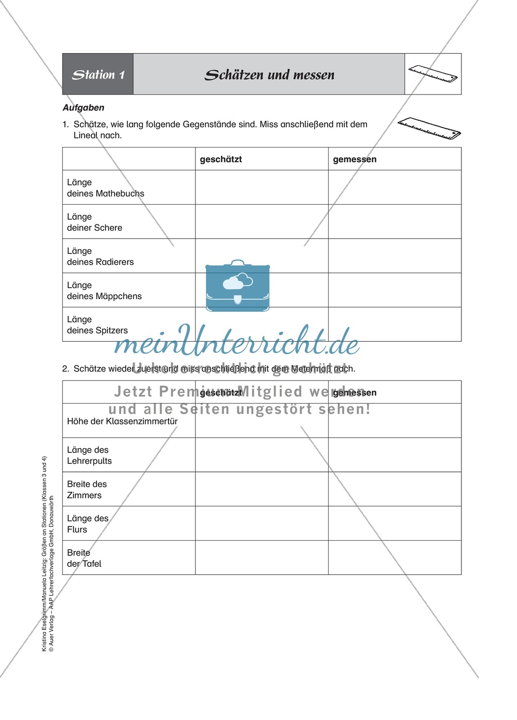 Stationenlernen zum Thema Längen Preview 1