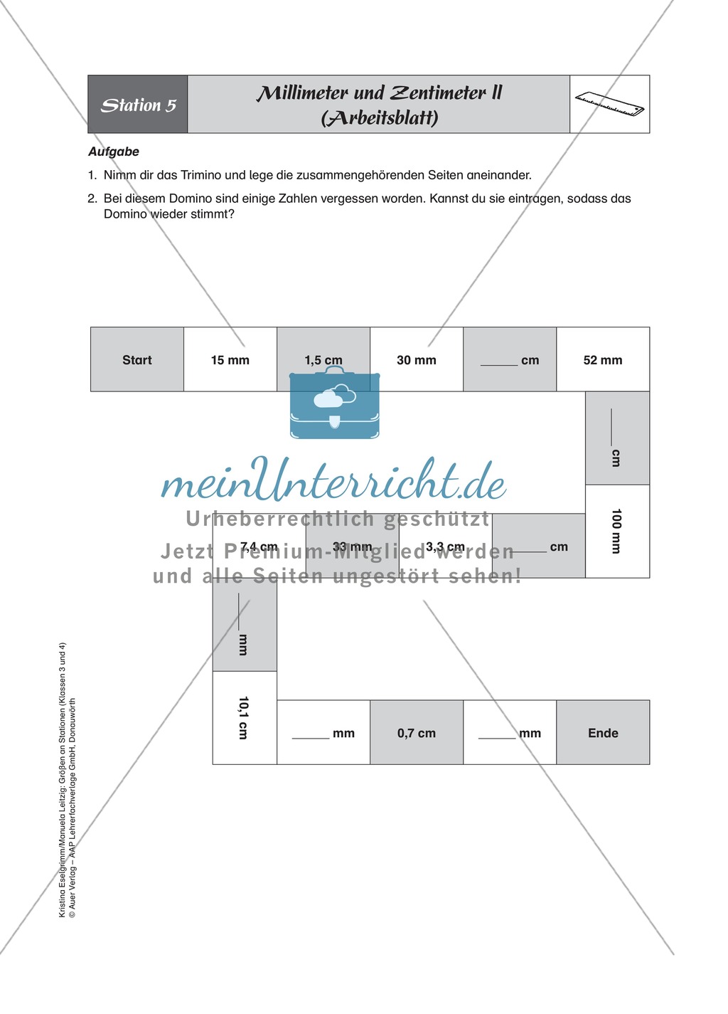 Stationenlernen zum Thema Längen Preview 5
