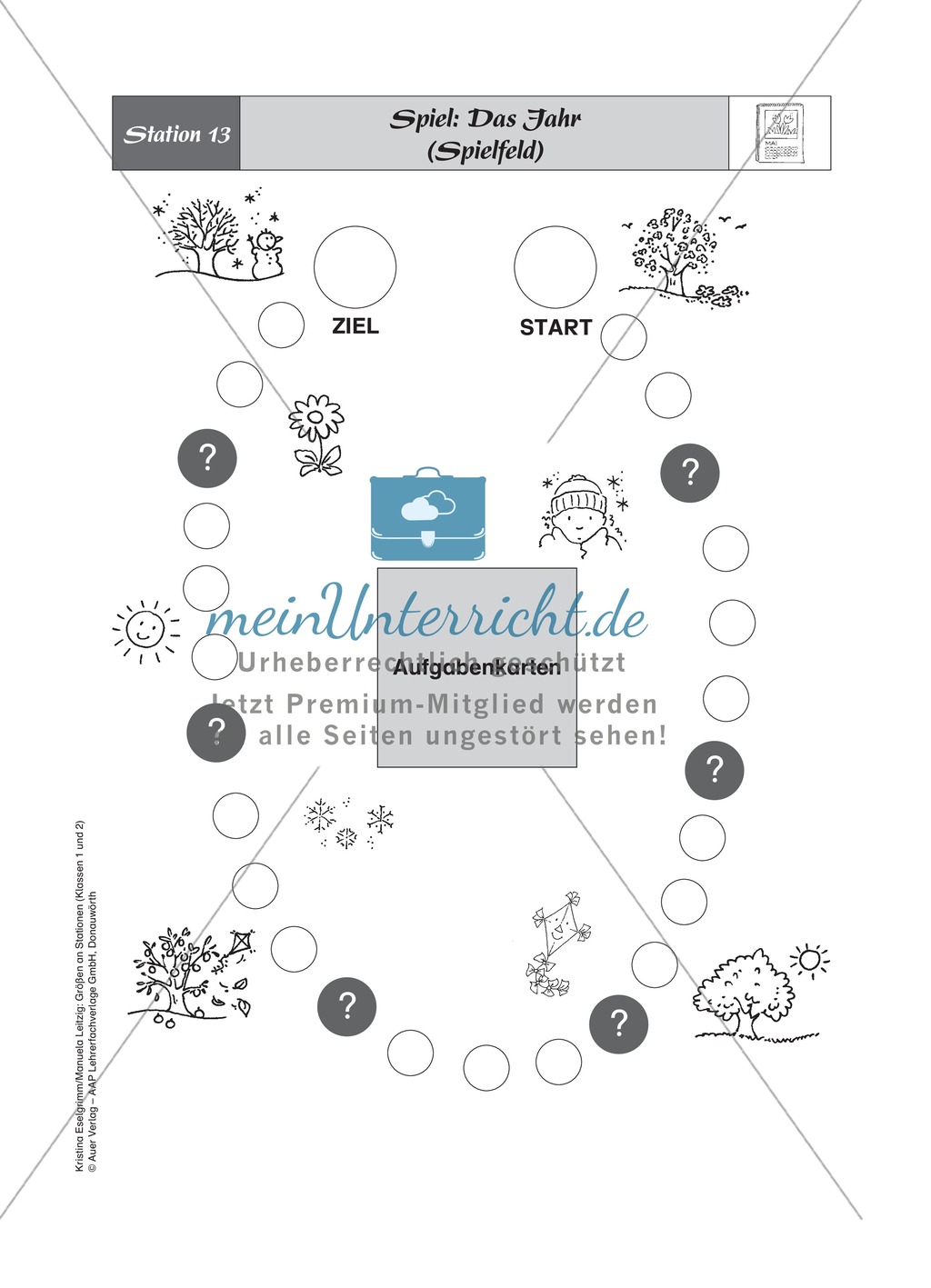 Stationenlernen zum Themenfeld Kalender und Zeit Preview 16