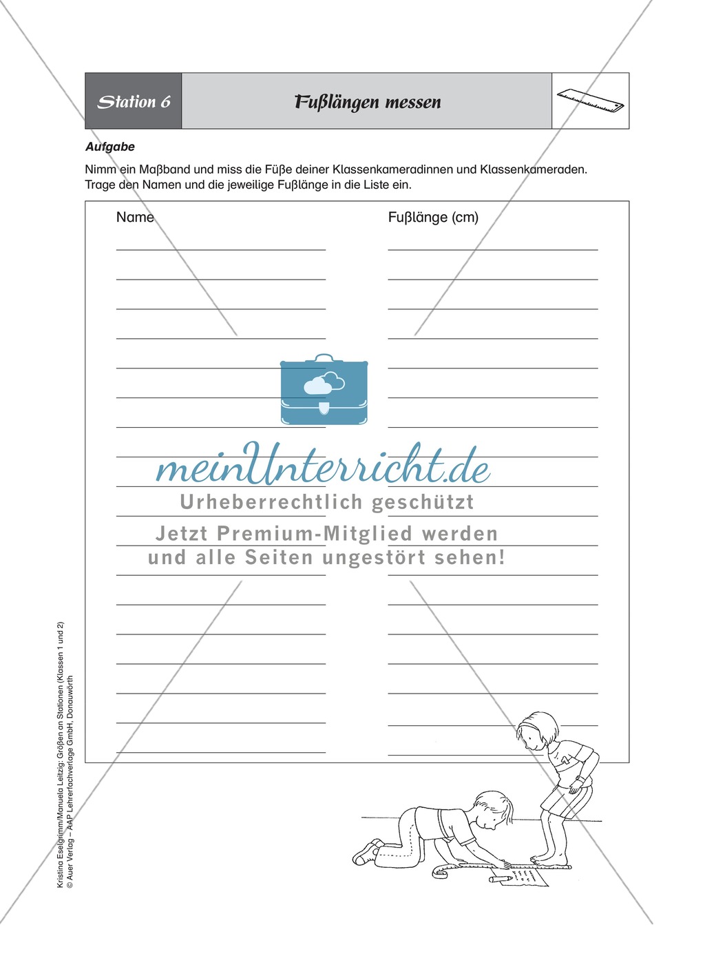 Längen schätzen, messen, zeichnen und zuordnen Preview 6