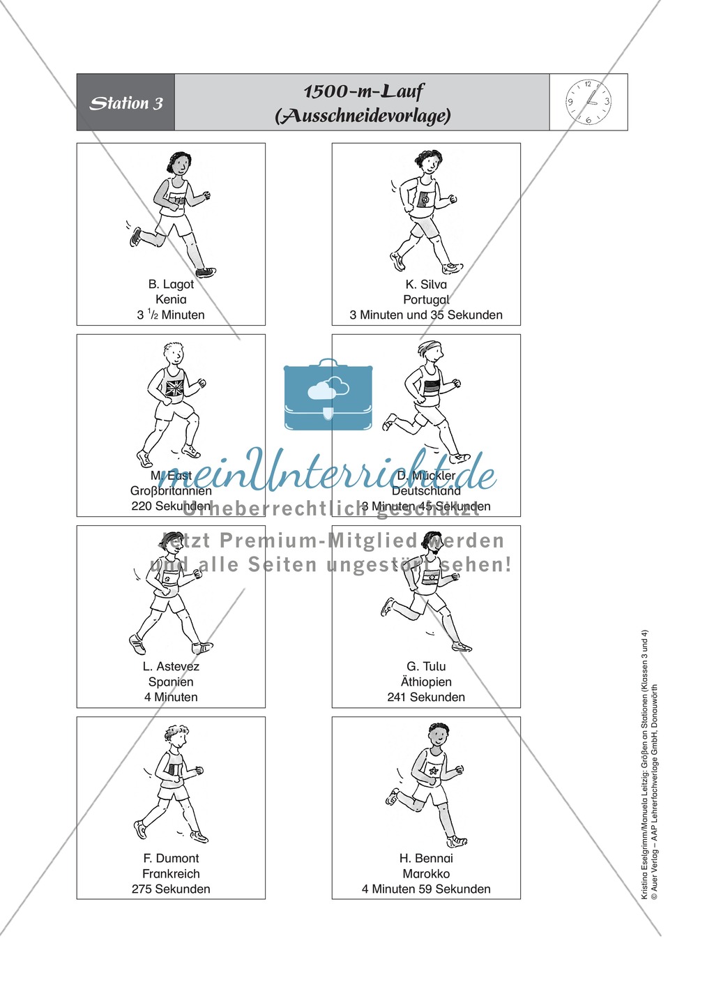 Ordnen und Interpretieren von Zeitangaben anhand eines 1500m-Laufs Preview 2