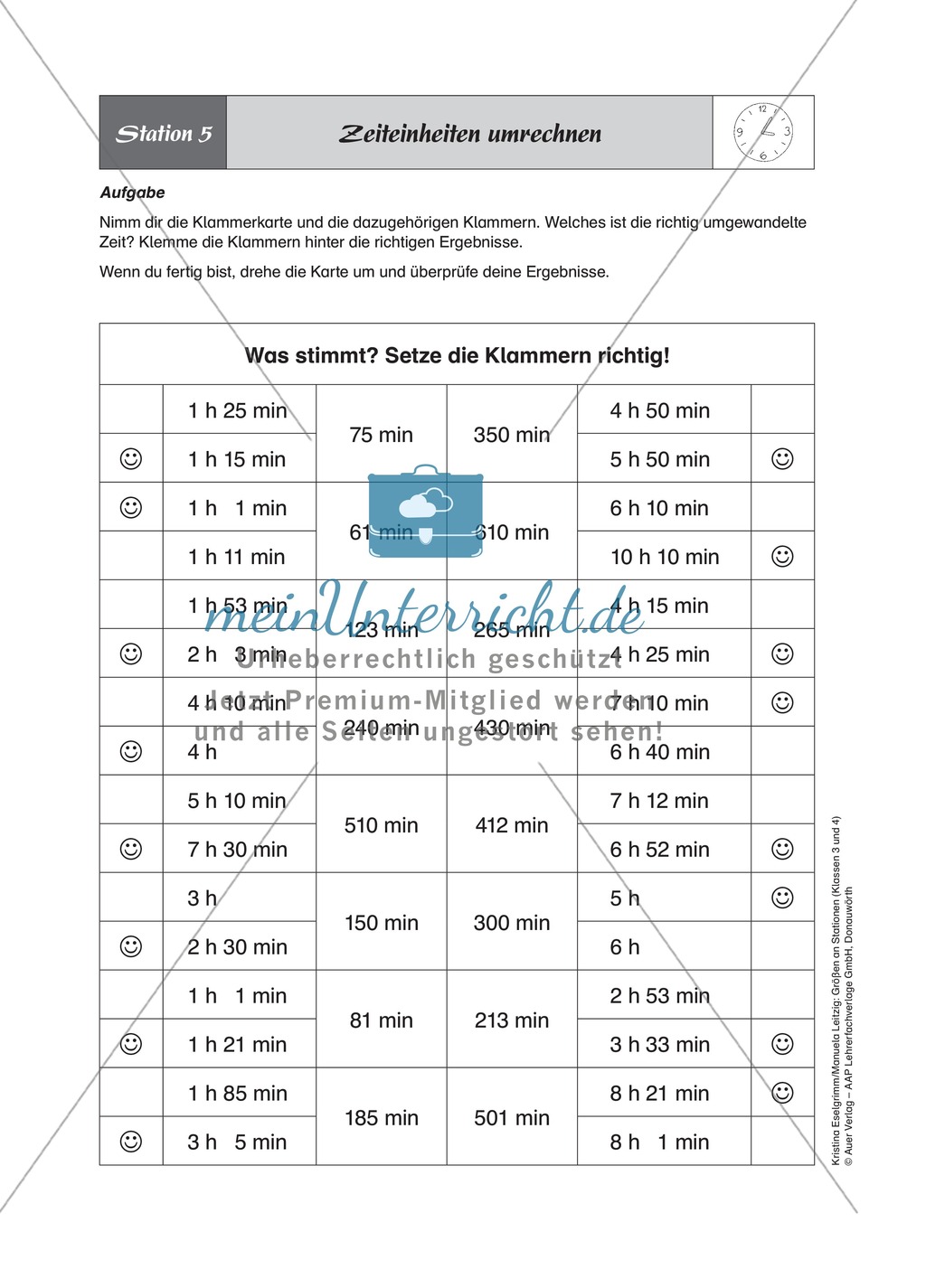 Rechnen mit Sekunden und Minuten Preview 2