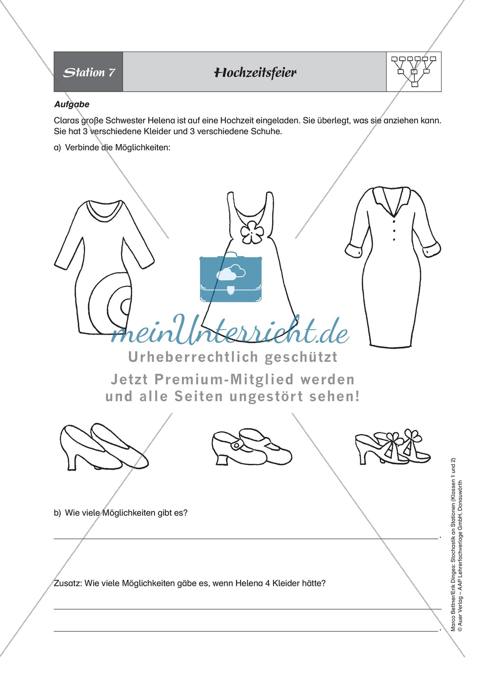 Kombinatorik an Stationen lernen Preview 10