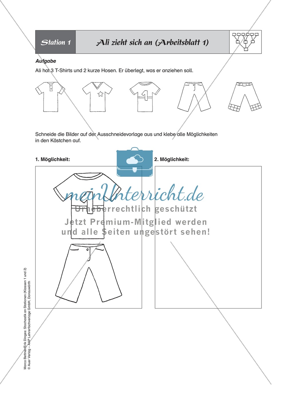 Kombinatorik an Stationen lernen Preview 1