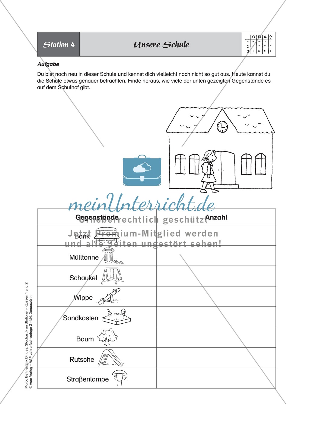 Stationenlernen zur Einführung von Tabellen Preview 5