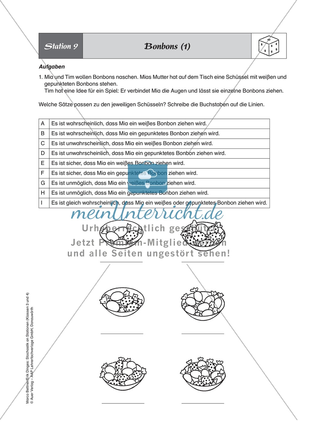 Stochastik an Stationen: Stationenlernen zum Thema Wahrscheinlichkeit Preview 11