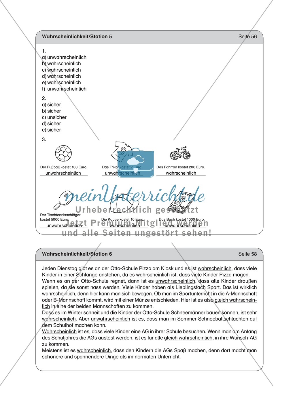 Stochastik an Stationen: Stationenlernen zum Thema Wahrscheinlichkeit Preview 16