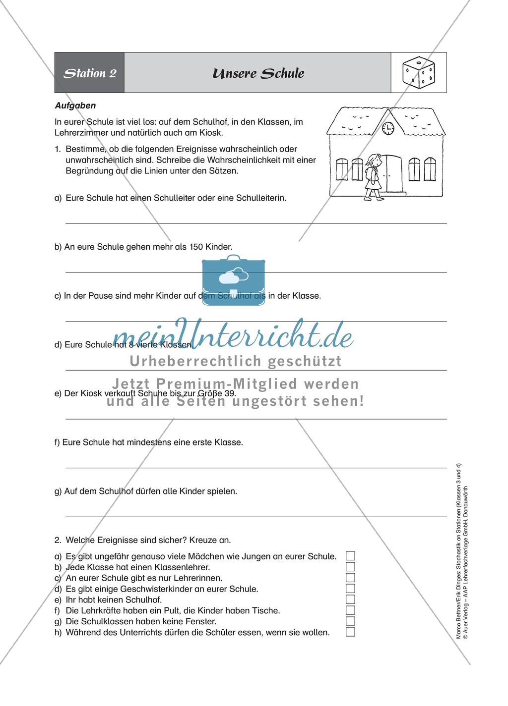 Stochastik an Stationen: Stationenlernen zum Thema Wahrscheinlichkeit Preview 2