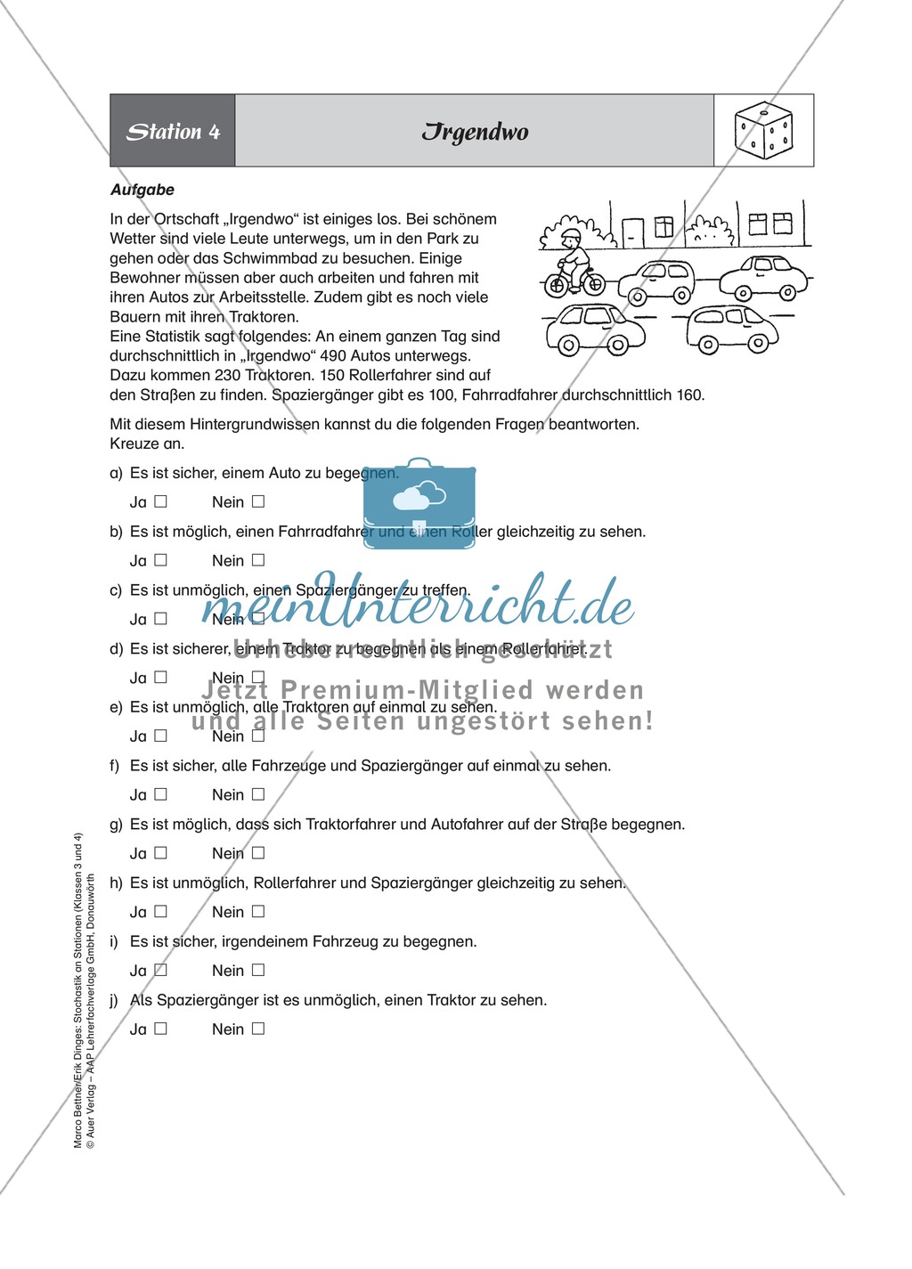 Stochastik an Stationen: Stationenlernen zum Thema Wahrscheinlichkeit Preview 5