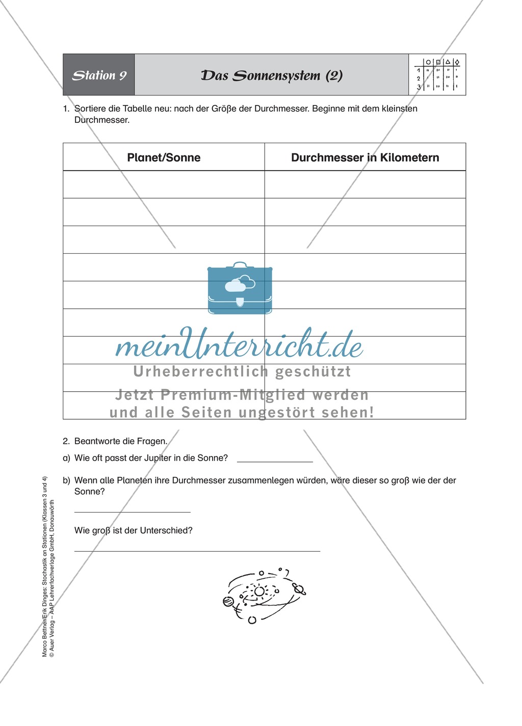 Stationenlernen zum Themenfeld Stochastik in Tabellen Preview 12