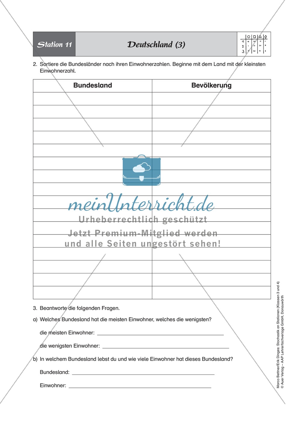 Stationenlernen zum Themenfeld Stochastik in Tabellen Preview 17
