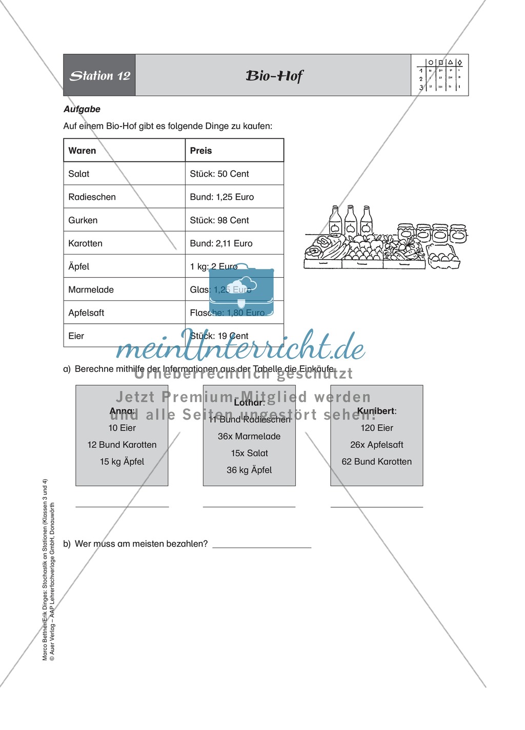 Stationenlernen zum Themenfeld Stochastik in Tabellen Preview 18
