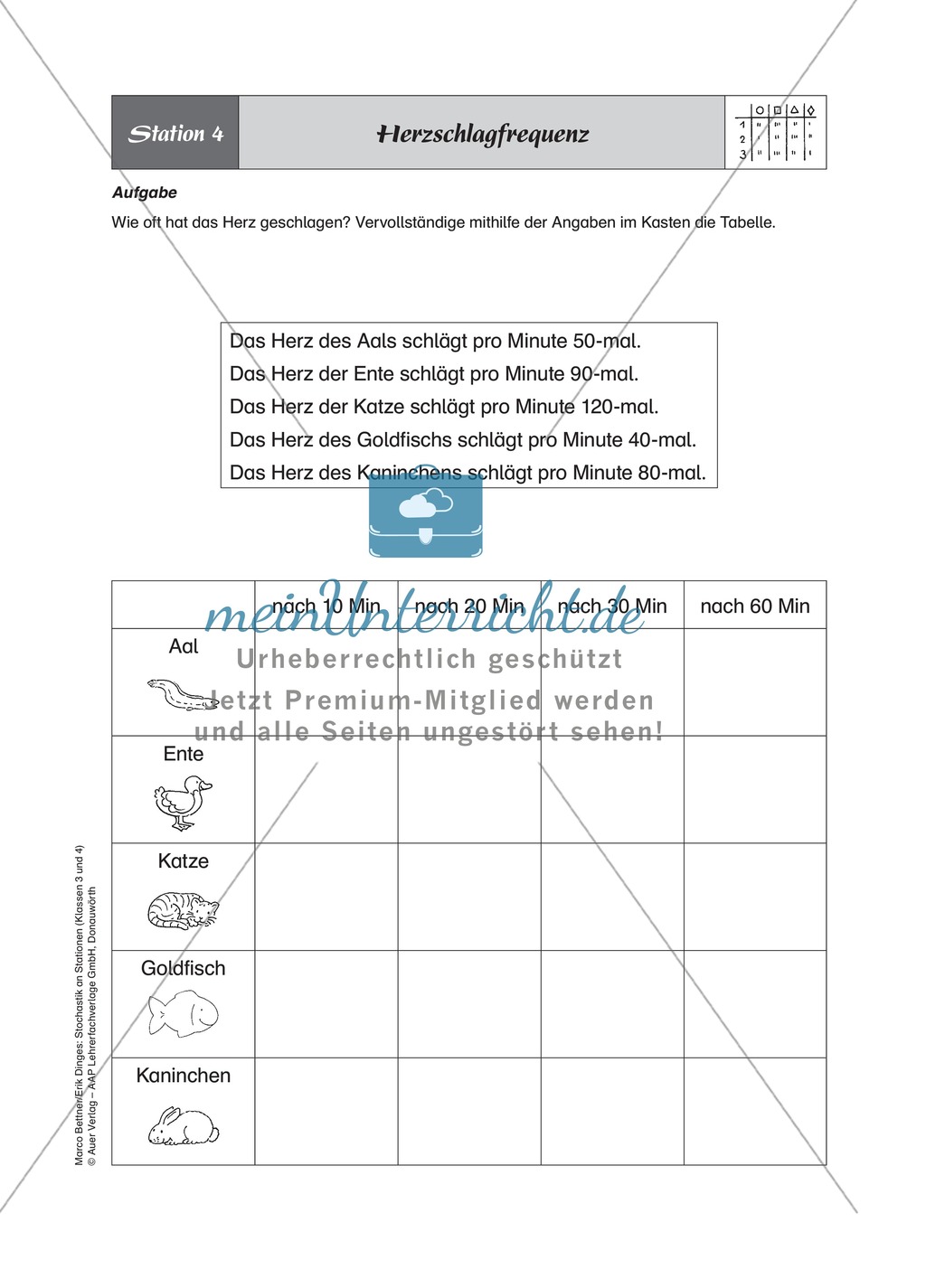Stationenlernen zum Themenfeld Stochastik in Tabellen Preview 4