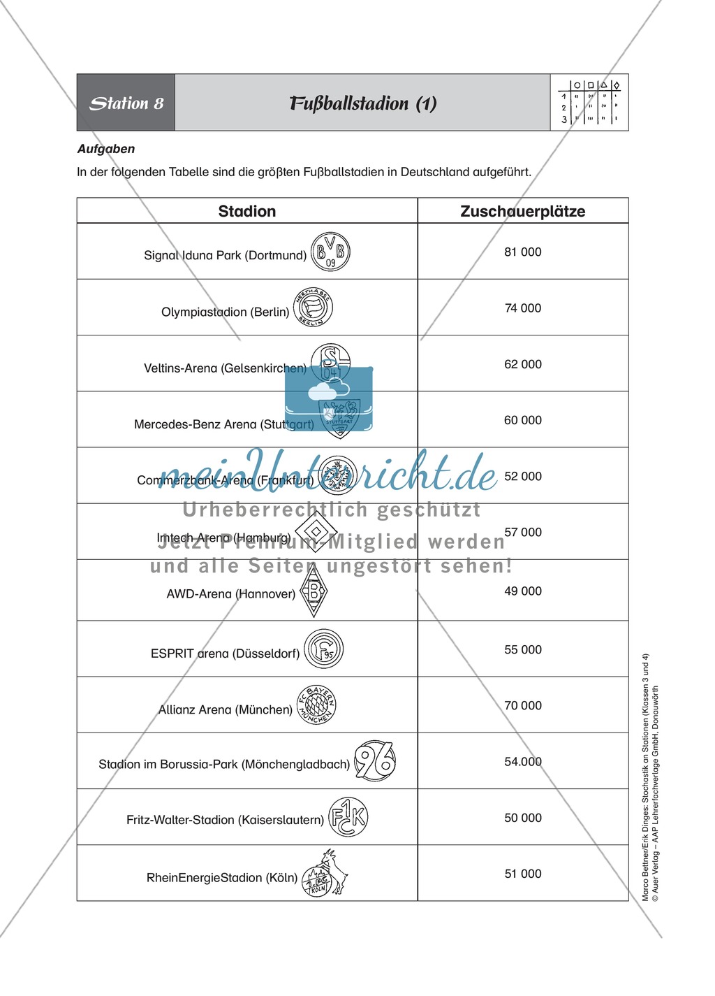Stationenlernen zum Themenfeld Stochastik in Tabellen Preview 9