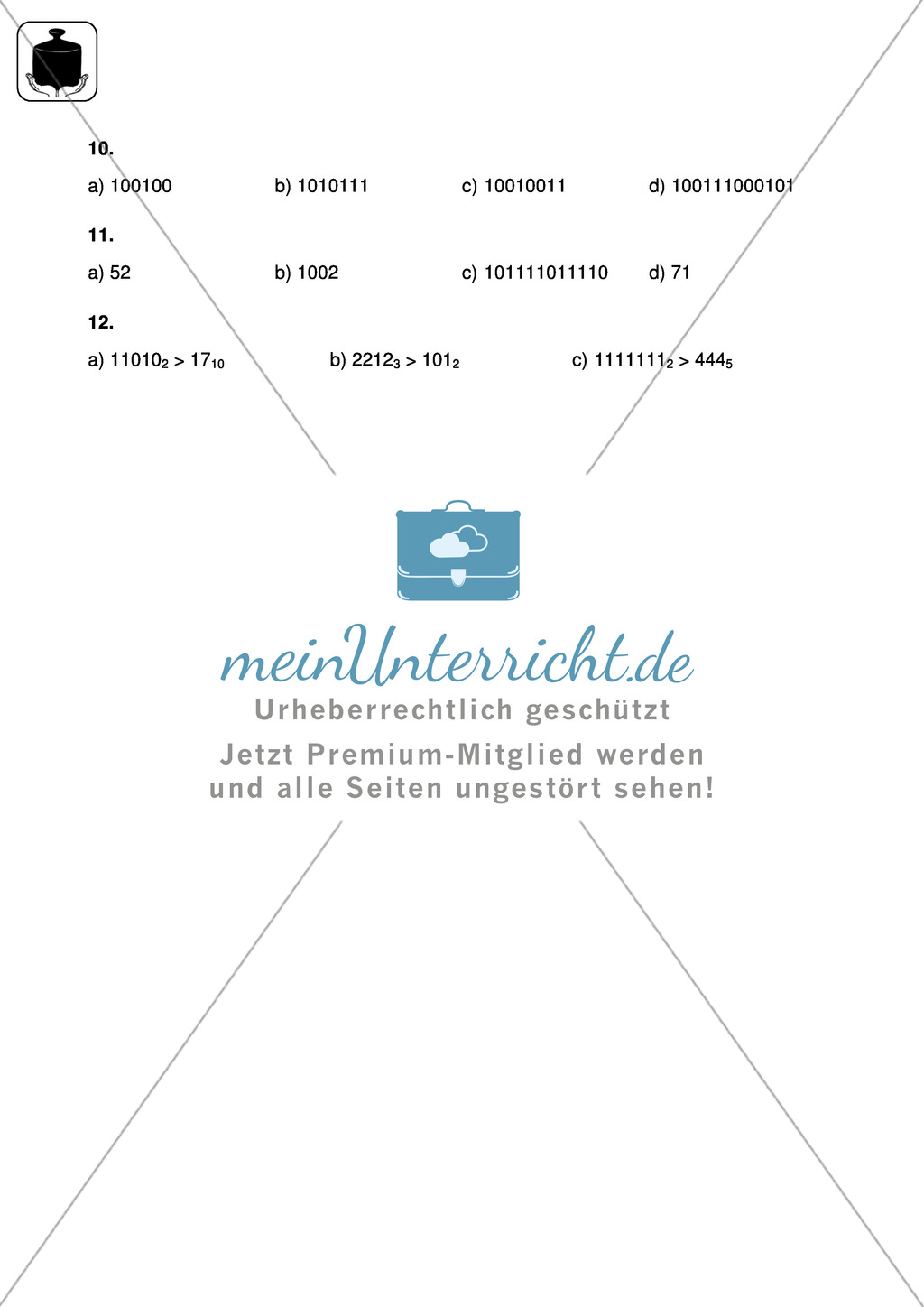 Klassenarbeit aus dem Themenbereich natürliche Zahlen Preview 4