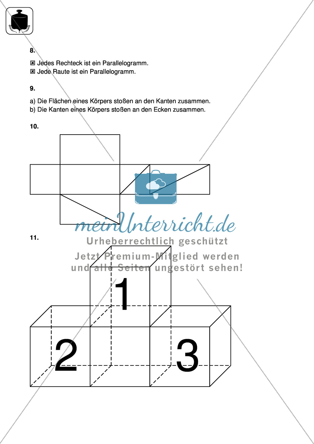 Klassenarbeit zu geometrischen Figuren Preview 4