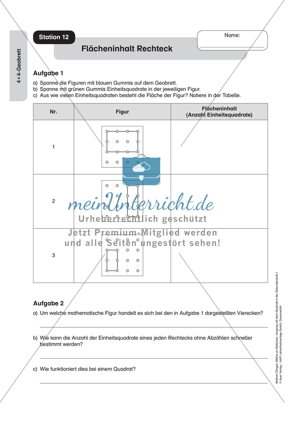 Stationenlernen am 4x4-Geobrett Preview 12