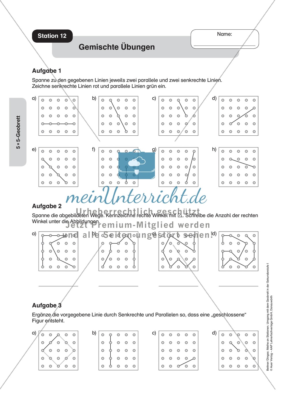 Stationenlernen am 5x5 Geobrett Preview 12