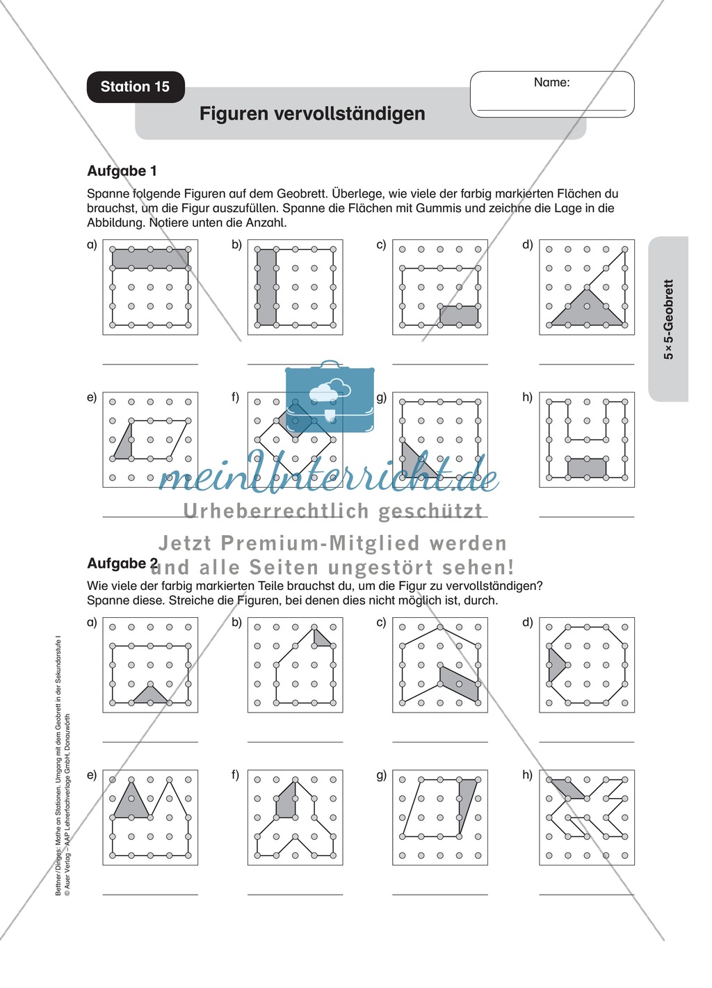 Stationenlernen am 5x5 Geobrett Preview 15