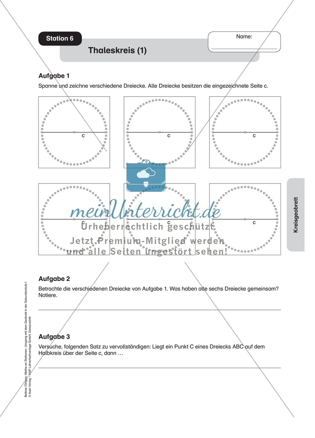 Herleitung des Thaleskreis Preview 1