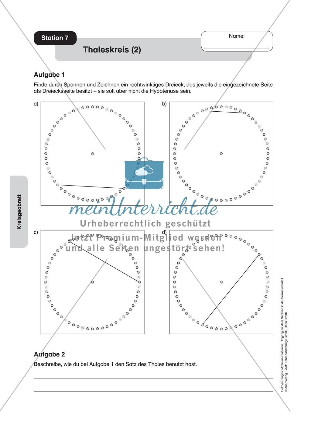 Herleitung des Thaleskreis Preview 2