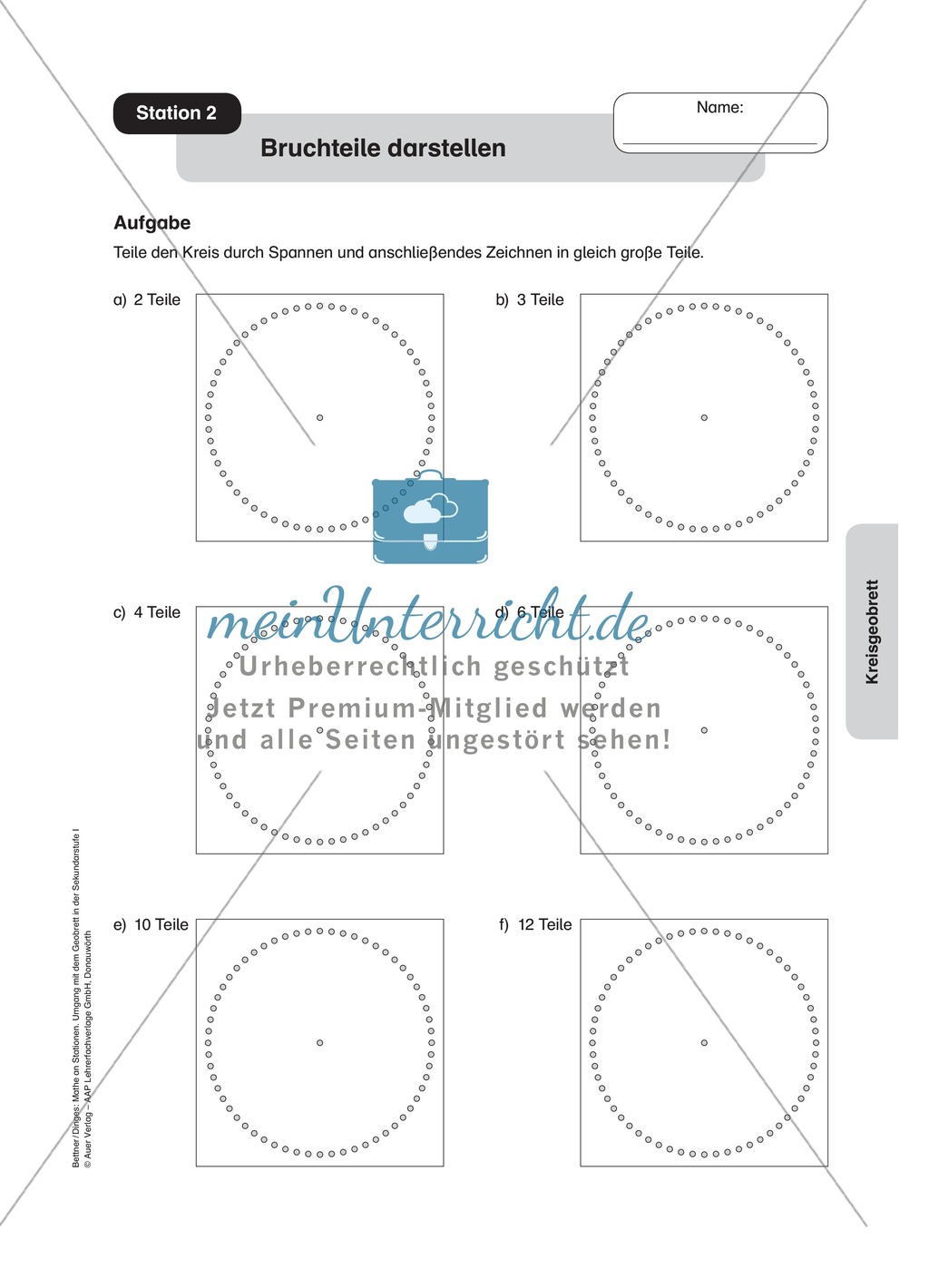 Stationenlernen mit dem Kreisgeobrett Preview 2