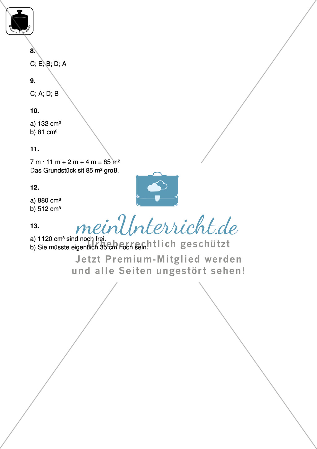 Klassenarbeit oder Lernkontrolle zu Maßeinheiten Preview 4