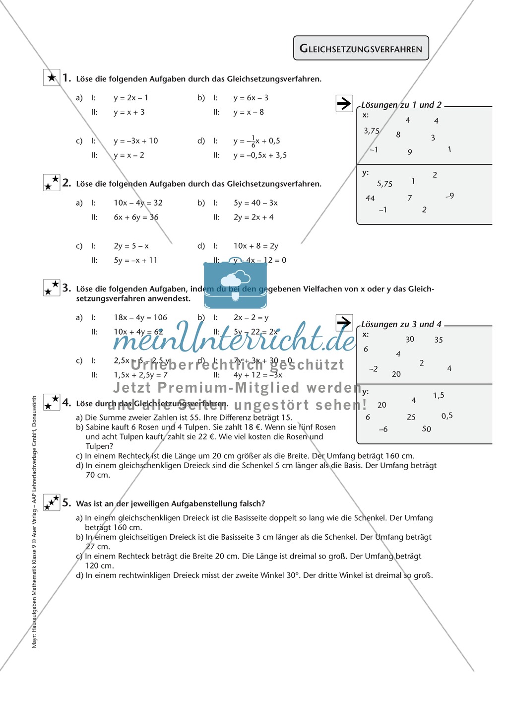 Gleichsetzungsverfahren Preview 1
