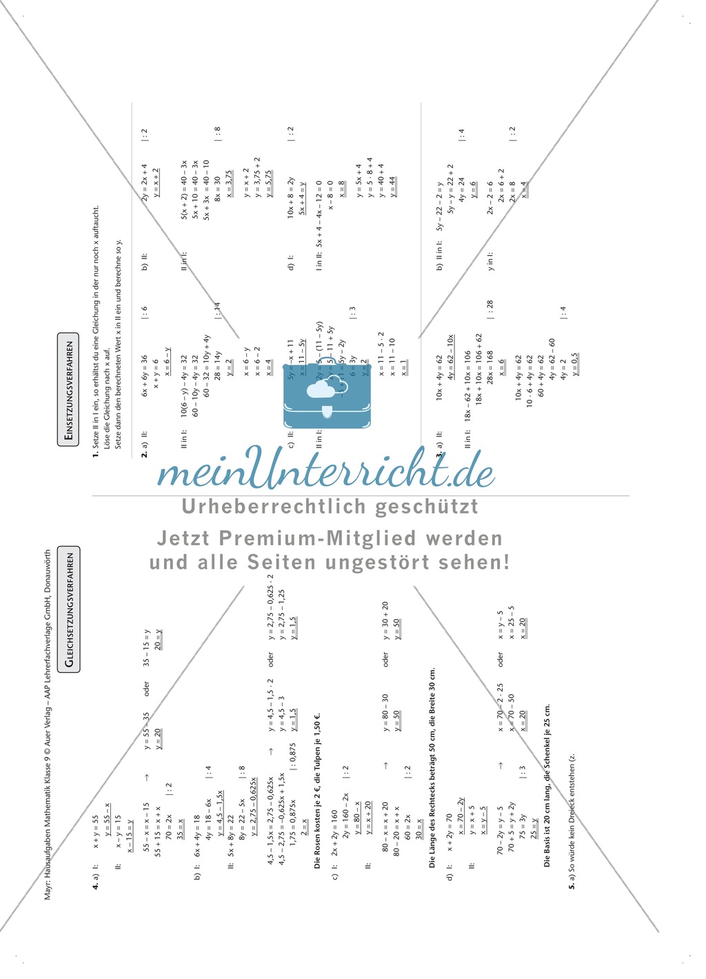 Gleichsetzungsverfahren Preview 3