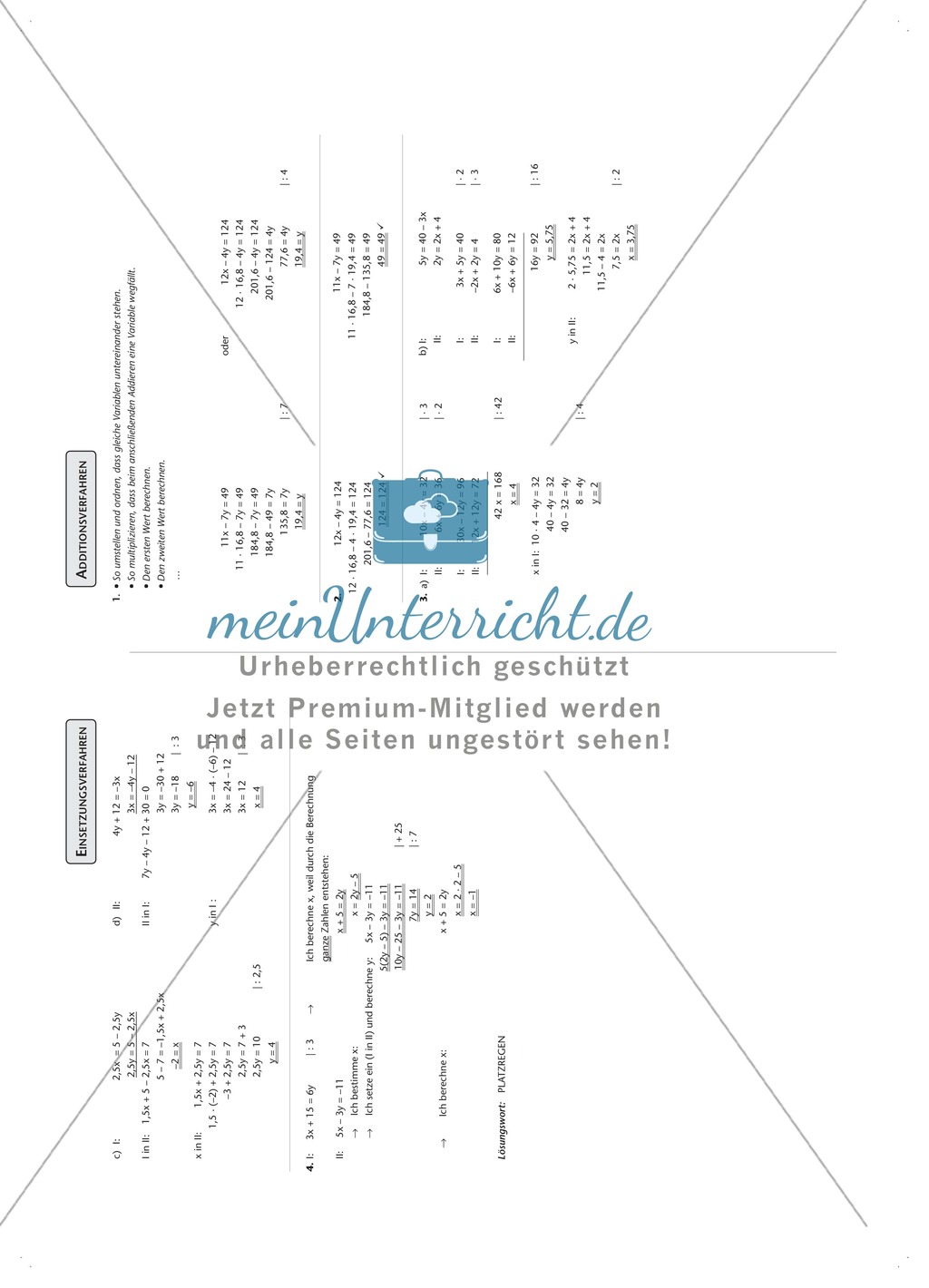 Gleichsetzungsverfahren Preview 4