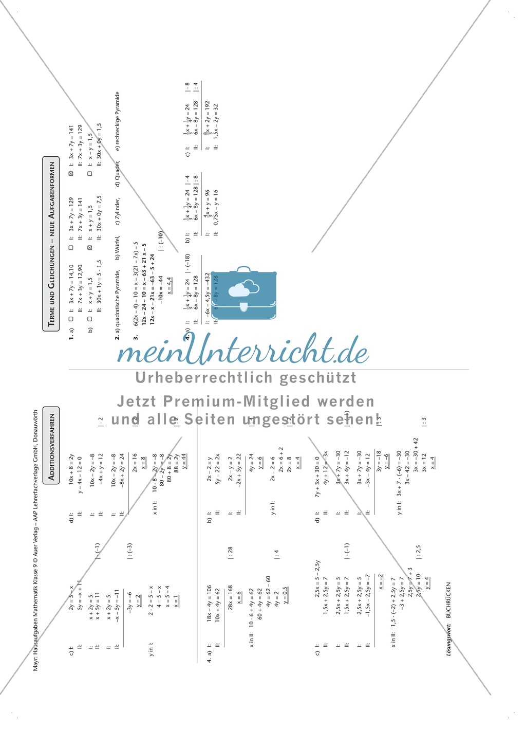 Gleichsetzungsverfahren Preview 5