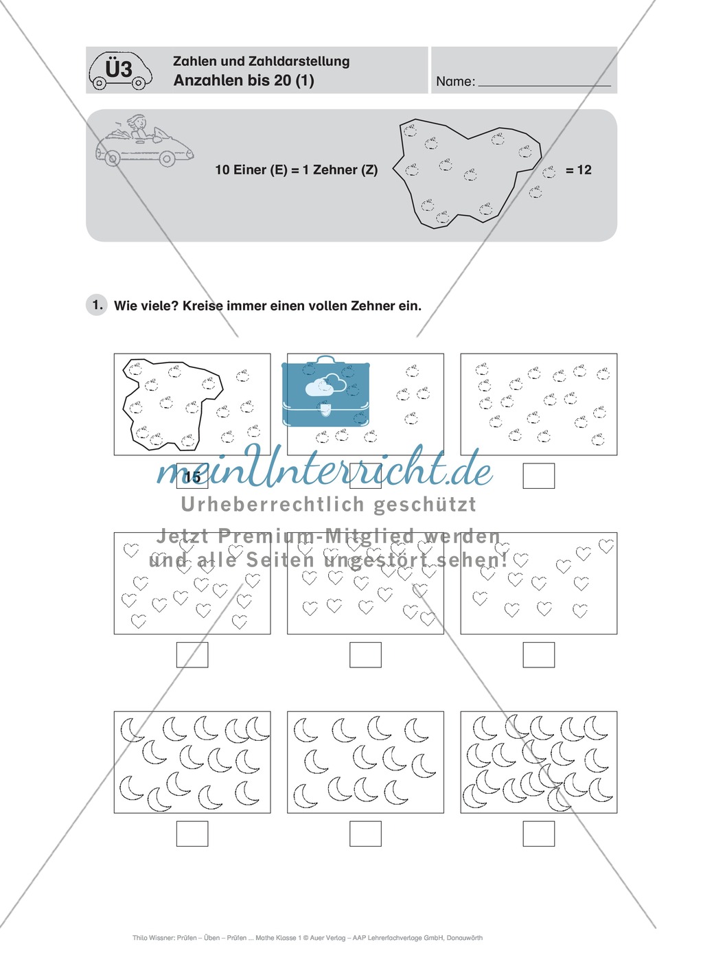 Zahlen malerisch Darstellen und Zählen Preview 3