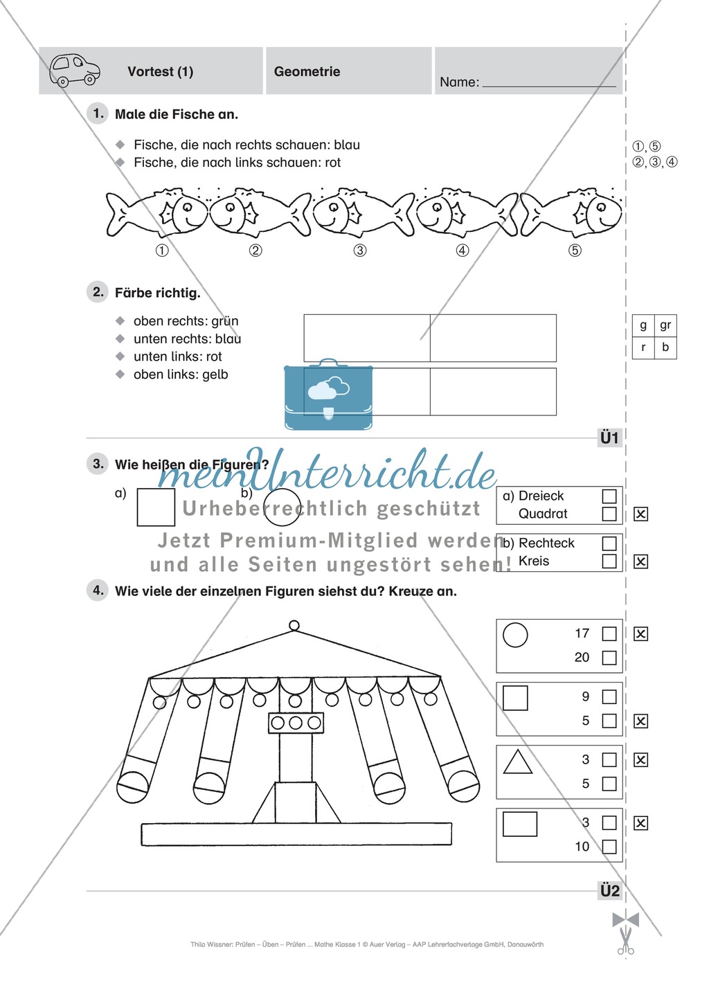 Basale geometrische Übungen mit Aufgaben zum Nachzeichnen Preview 1