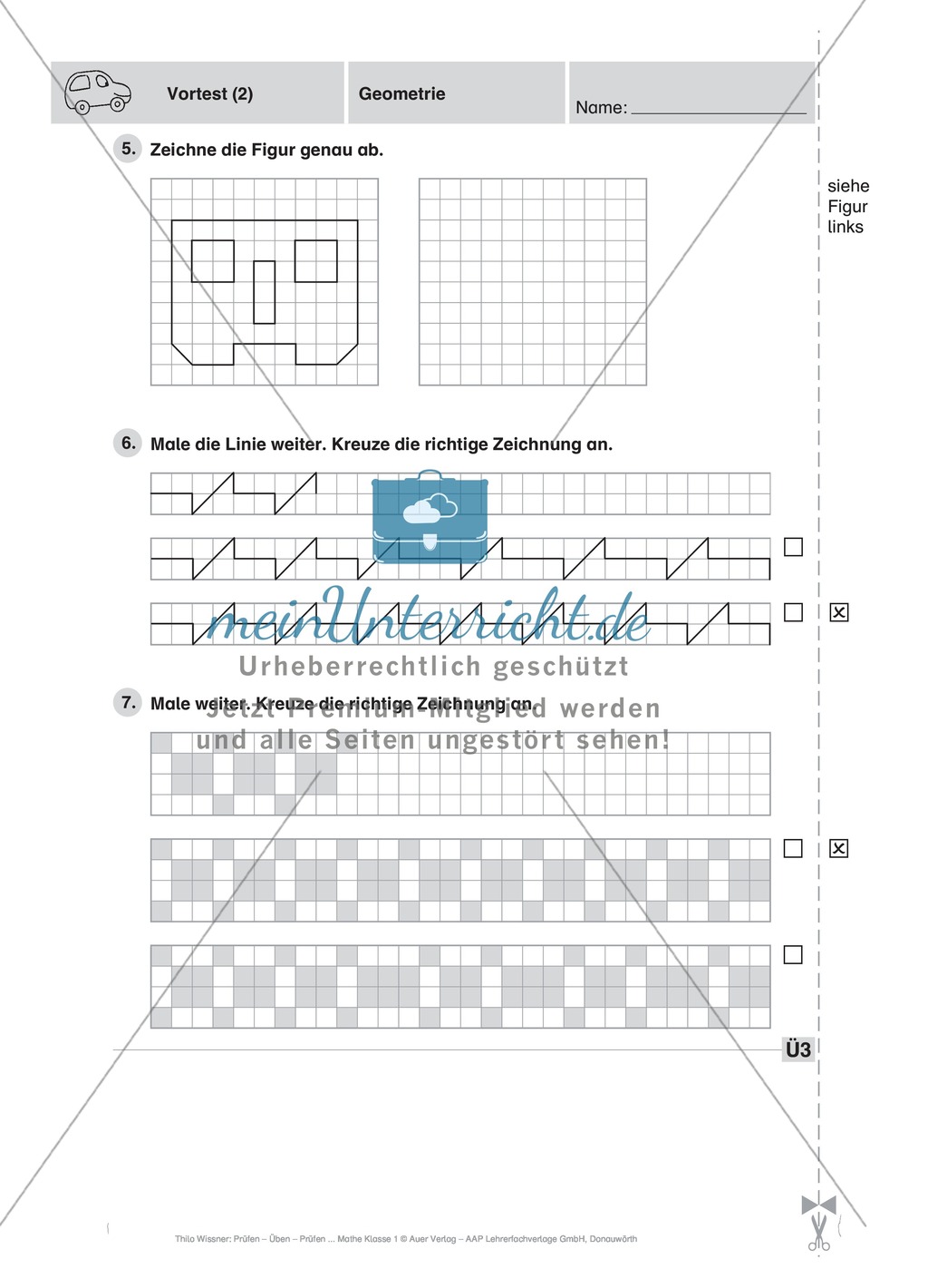 Basale geometrische Übungen mit Aufgaben zum Nachzeichnen Preview 2