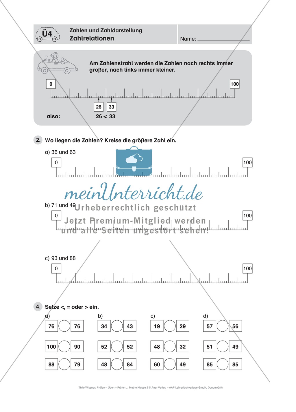 Zahlendarstellungen am Zahlenstrahl Preview 2