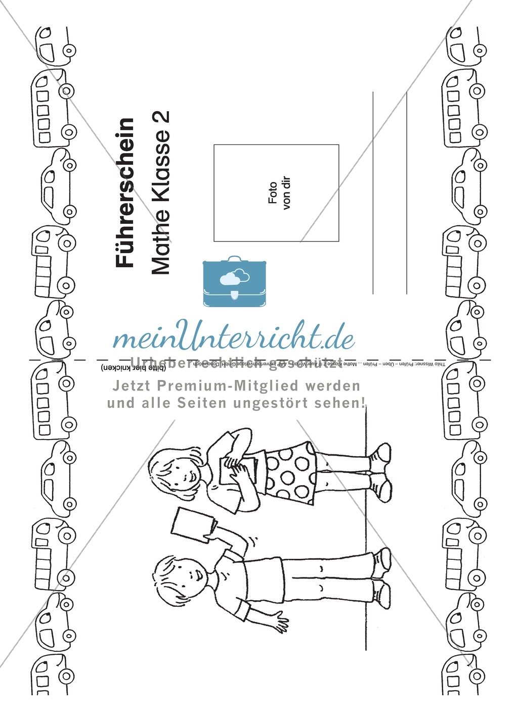 Mathefahrschule: Geometrie (Körper, Symmetrien, Baupläne) Preview 1