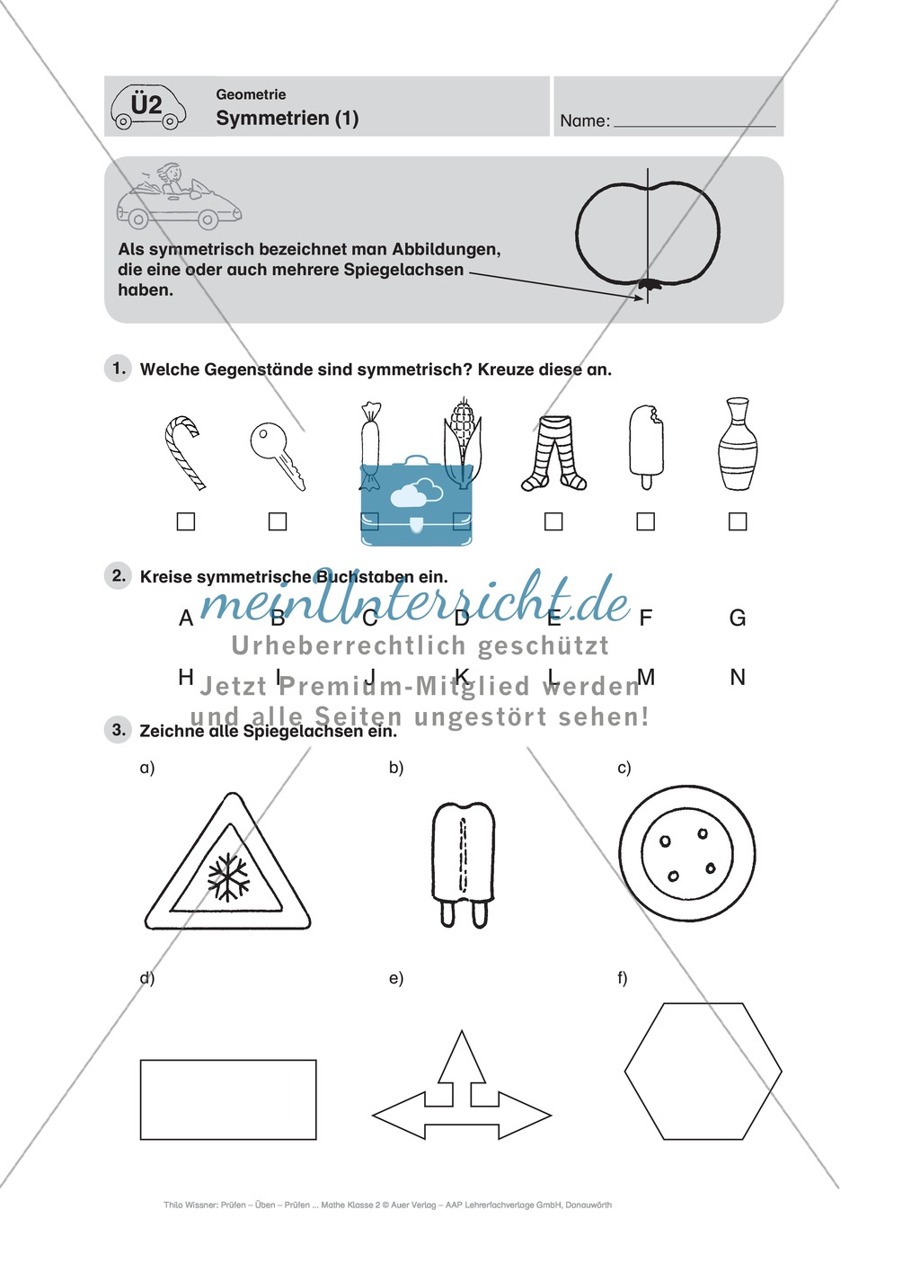 Übungen zu Symmetrien Preview 1