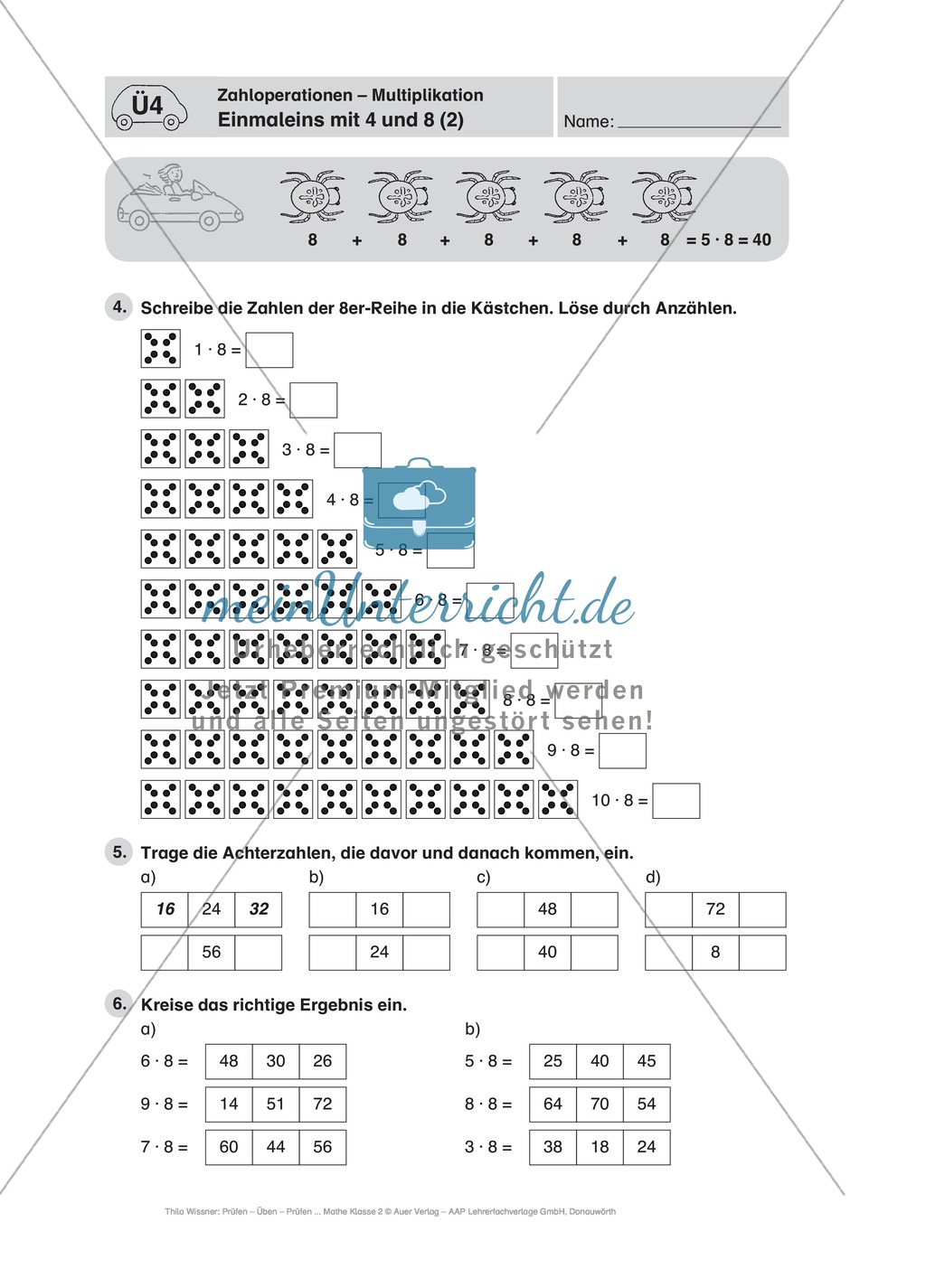 Mathe-Führerschein zu den Zahloperationen Multiplikation und Division Preview 10