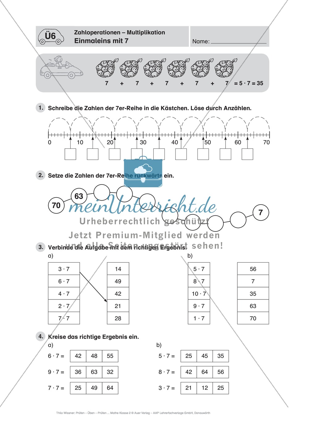 Mathe-Führerschein zu den Zahloperationen Multiplikation und Division Preview 14