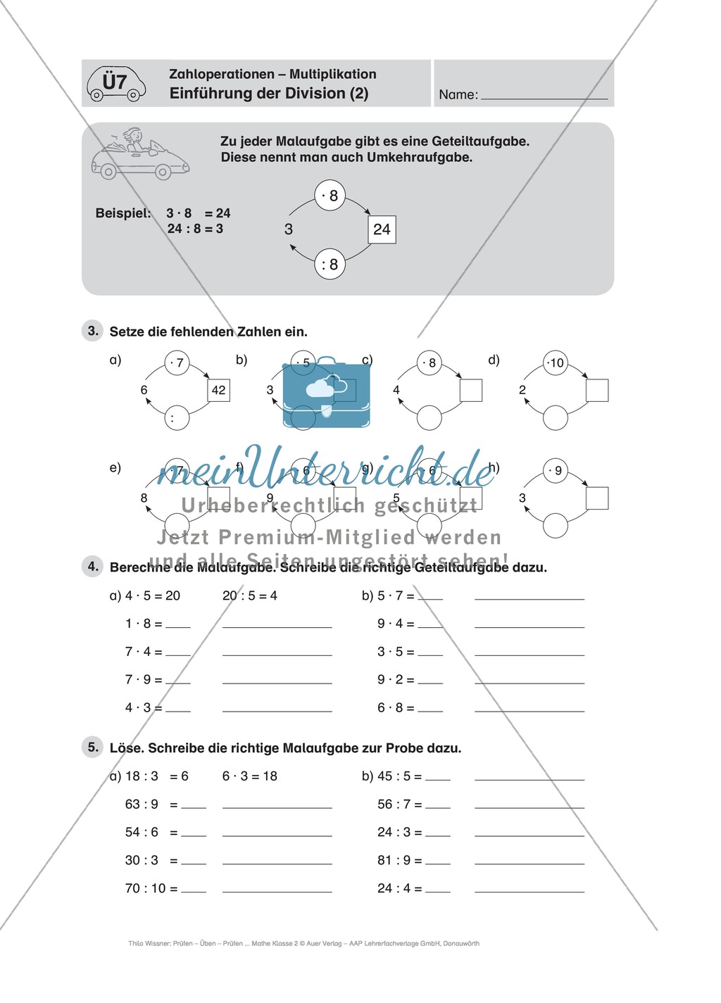 Mathe-Führerschein zu den Zahloperationen Multiplikation und Division Preview 16