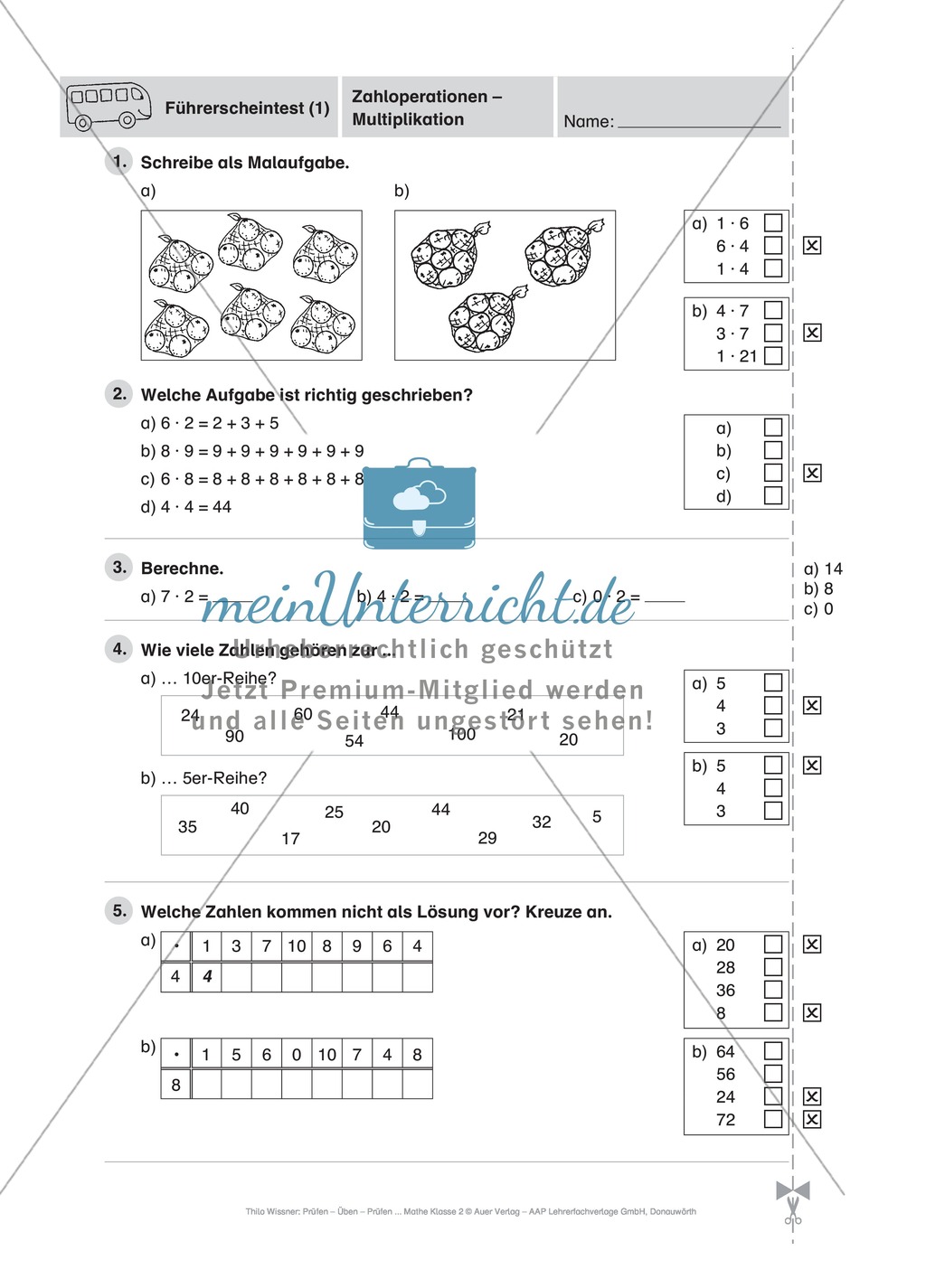 Mathe-Führerschein zu den Zahloperationen Multiplikation und Division Preview 17