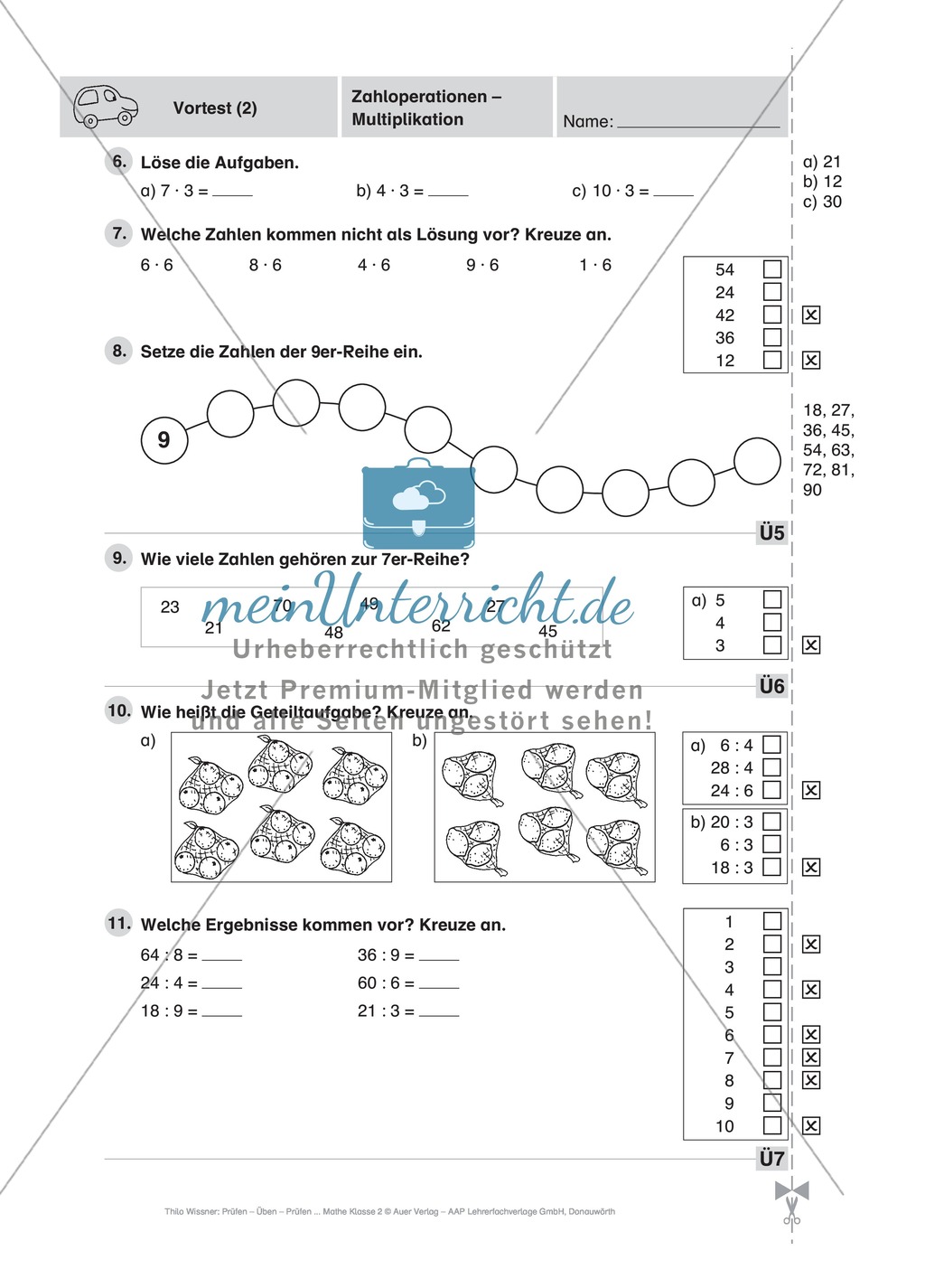 Mathe-Führerschein zu den Zahloperationen Multiplikation und Division Preview 4