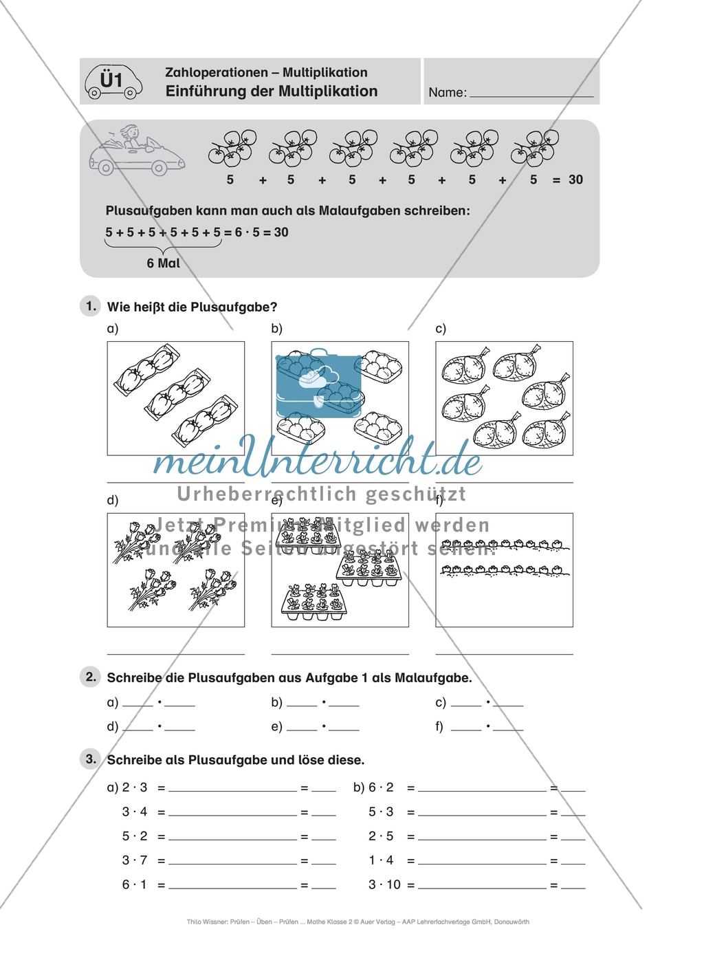 Mathe-Führerschein zu den Zahloperationen Multiplikation und Division Preview 5