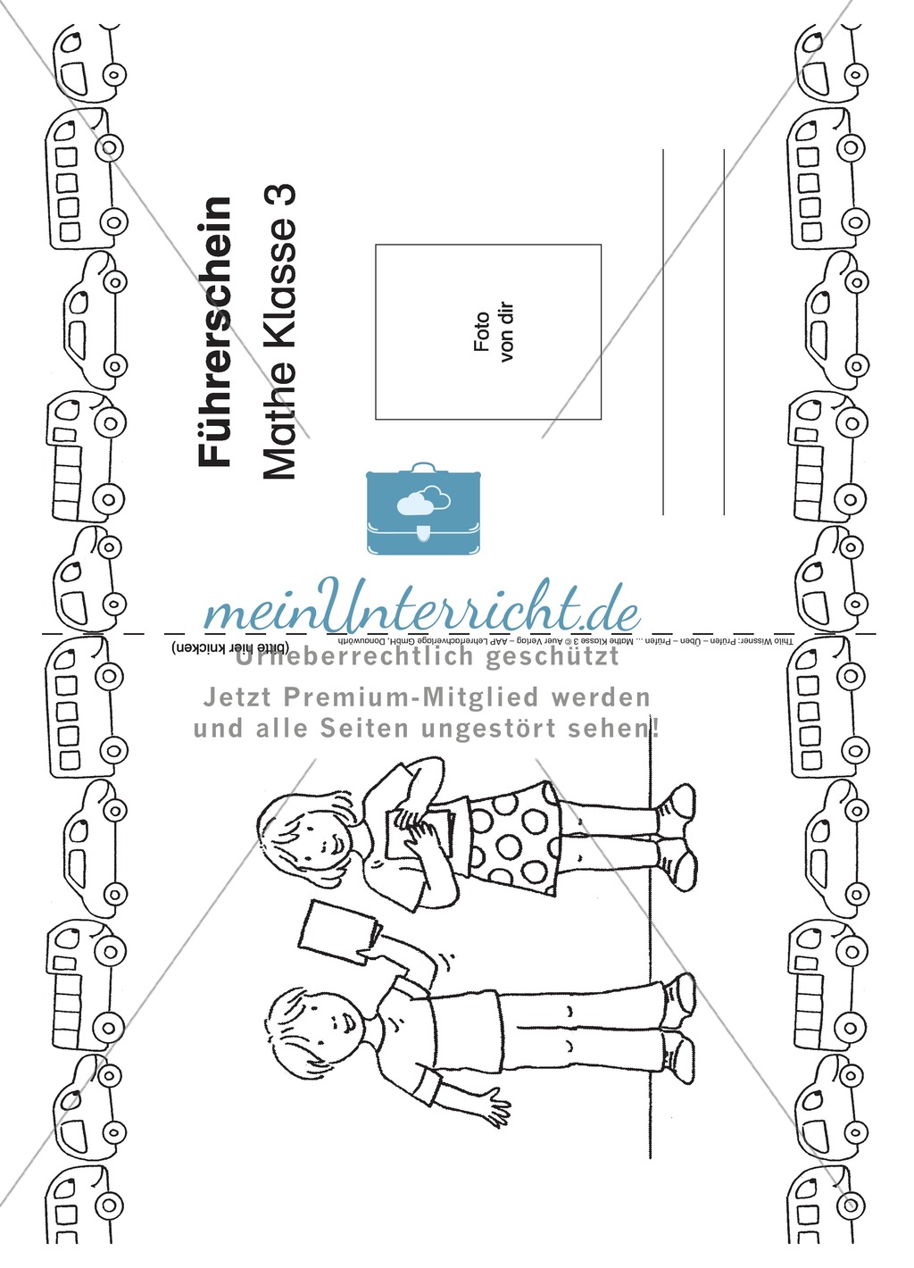 Mathefahrschule: Geometrie - Kreis, Quader, Zylinder etc. Preview 1