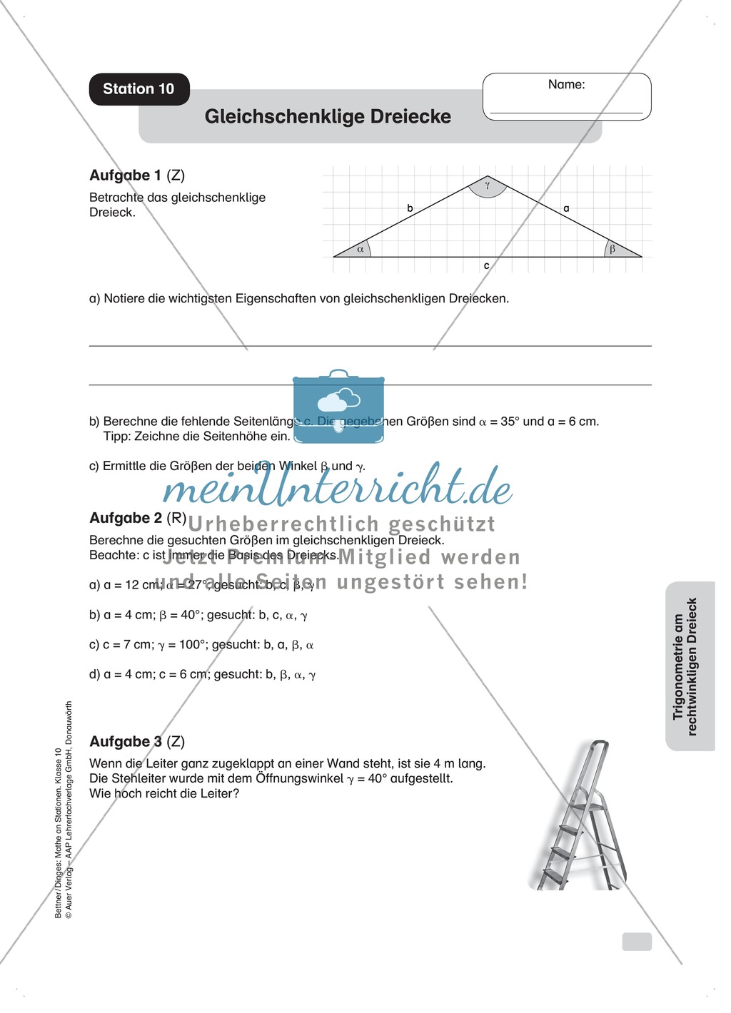 Stationenlernen: Trigonometrie Preview 12