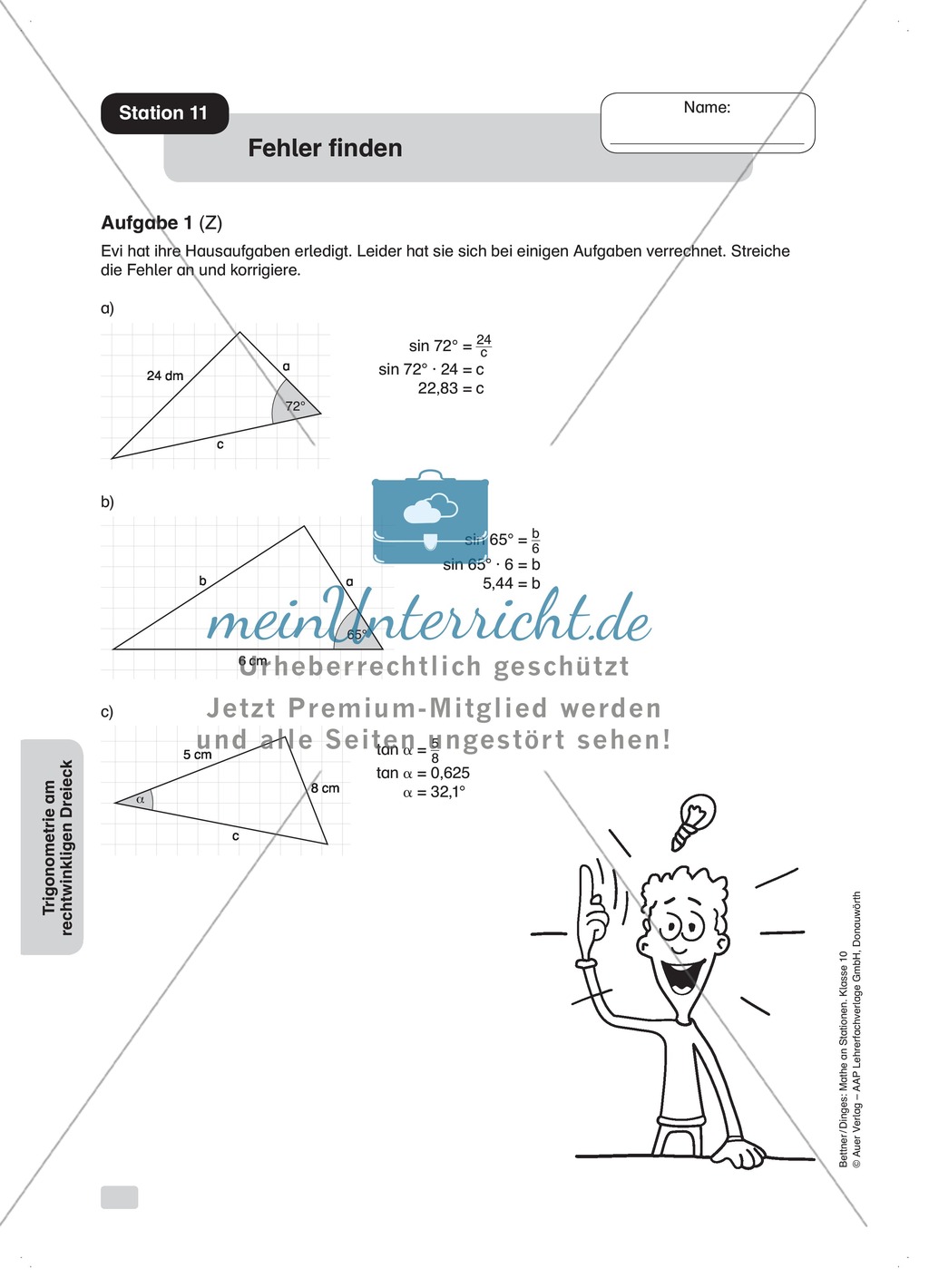 Stationenlernen: Trigonometrie Preview 13