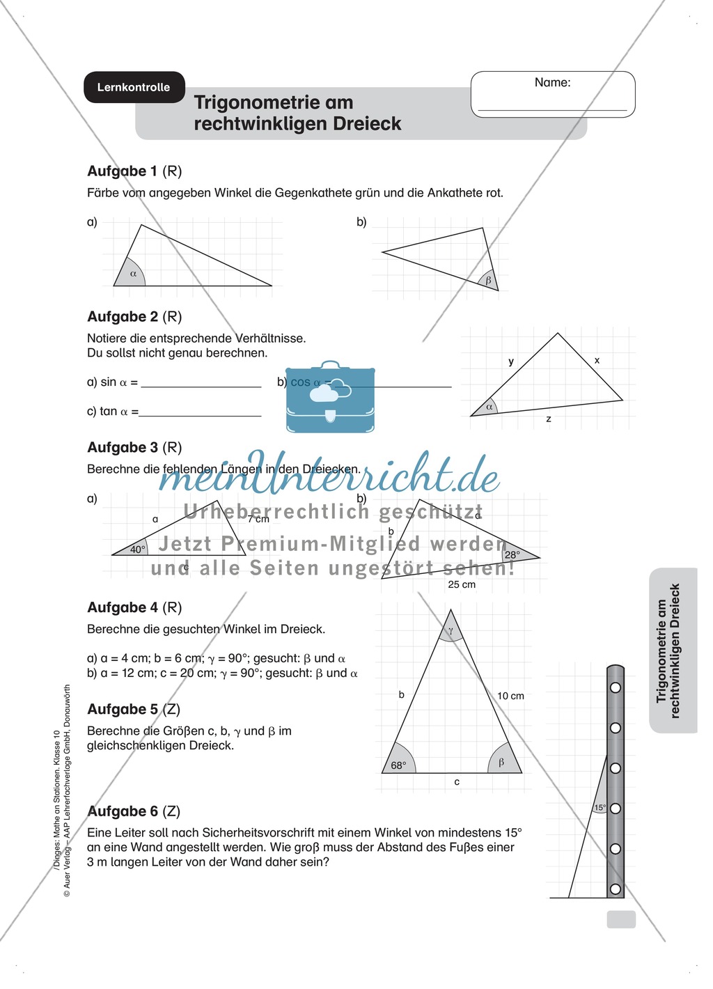 Stationenlernen: Trigonometrie Preview 14