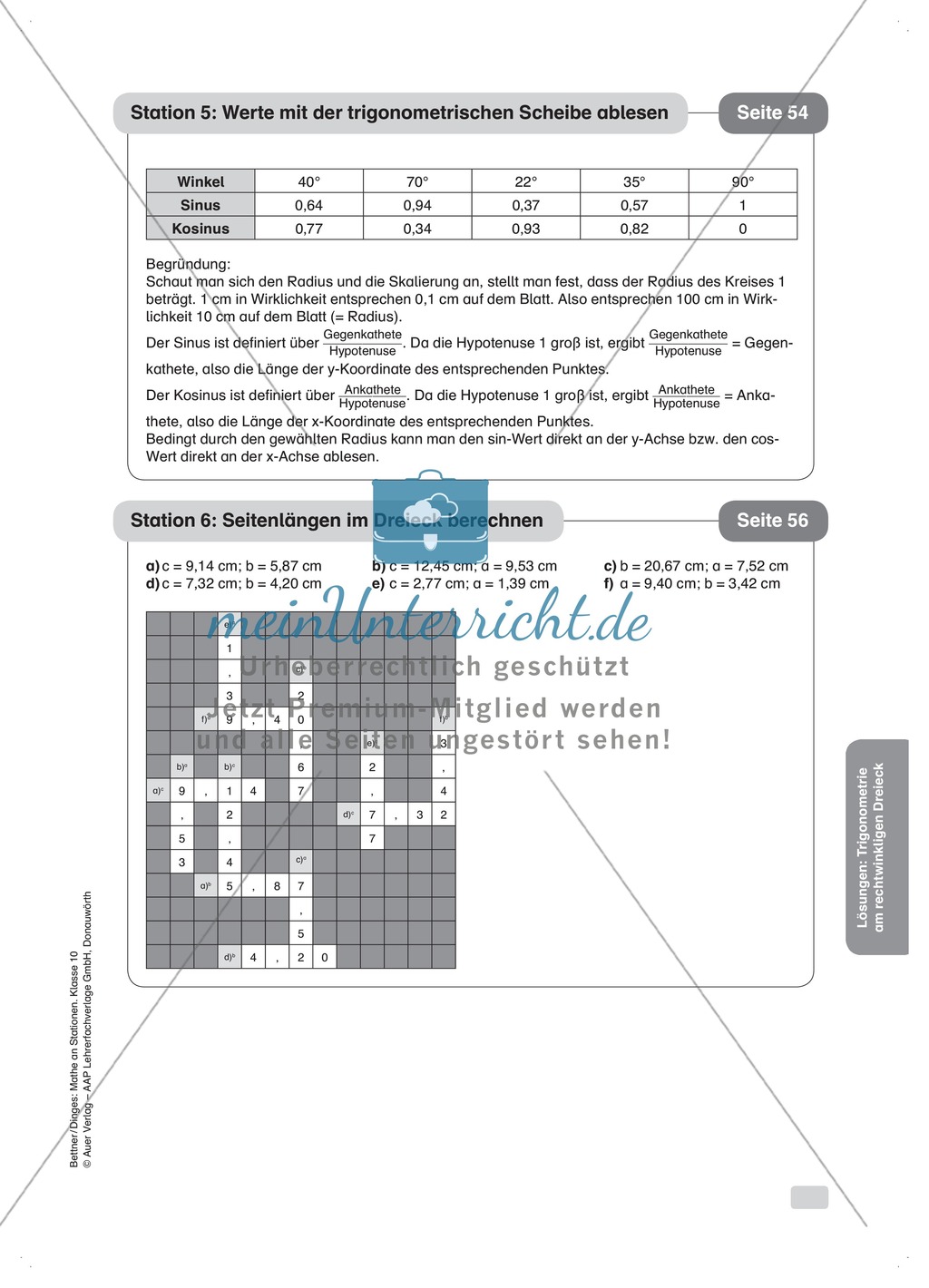 Stationenlernen: Trigonometrie Preview 17