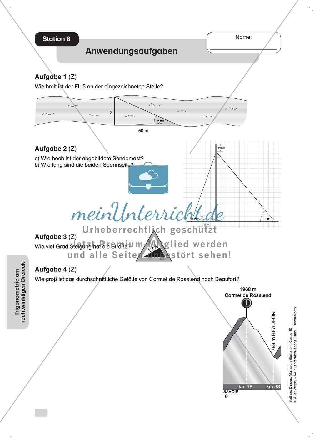 Stationenlernen: Trigonometrie Preview 9